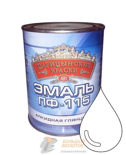 Эмаль ПФ-115 белая 0,8 кг Царицино /14 фото 1