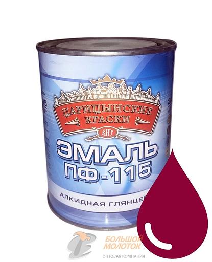 Эмаль ПФ-115 вишня 0,8 кг Царицино /14 фото 1