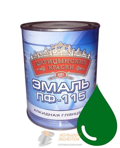 Эмаль ПФ-115 ярко- зеленая 0,8 кг Царицино /14 фото 1