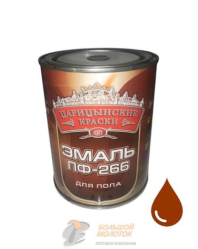 Эмаль ПФ-266 золотисто- коричневая 0,8 кг Царицино /14 фото 1