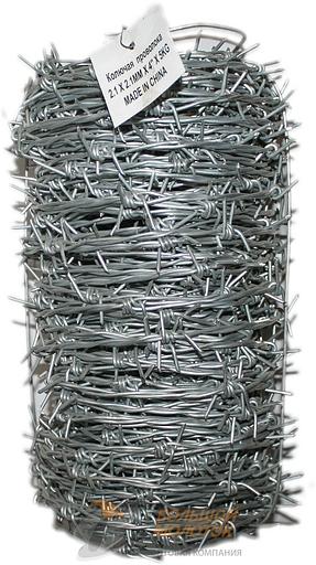 Колючая проволока "Ежиха" d=2.1, 5 кг, 50 м фото 1