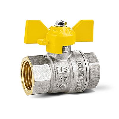 Кран шаровый латунный ГАЗ LD Pride Ду20 Ру40 ВВ бабочка фото 1