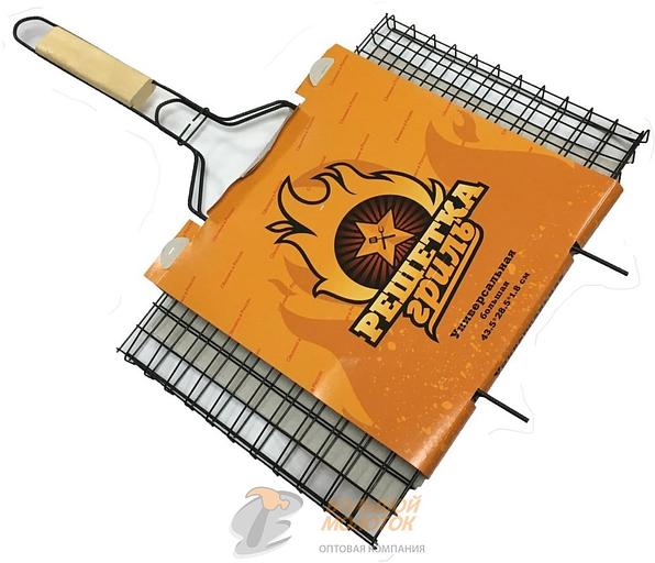 Решетка для барбекю Большая 43,5*28,5 Универсальная оксид. /20 фото 1