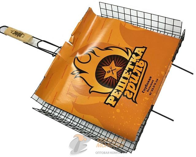 Решетка для барбекю Большая 41*33,5 Глубокая оксид. /20 фото 1