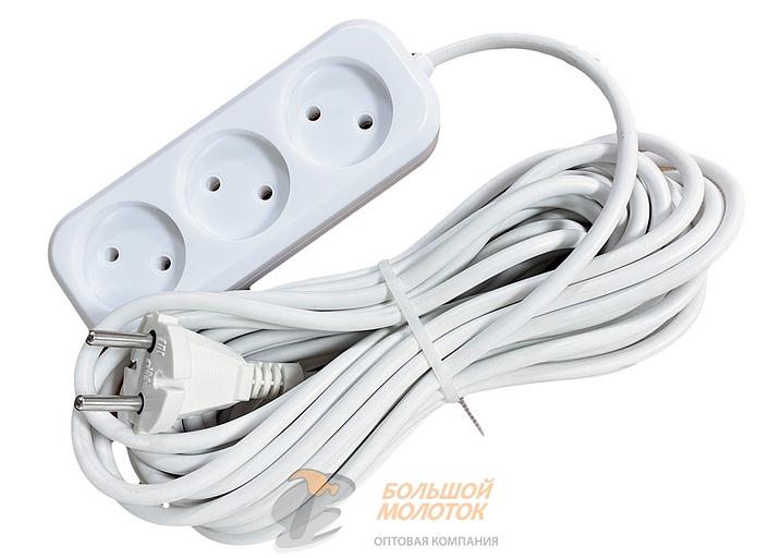 Удлинитель СТАНДАРТ 10 м Р16-010 10А 3 гн ПВС 2*1 /25 фото 1