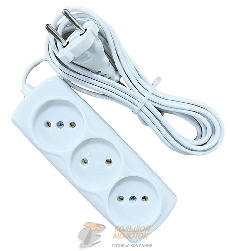 Удлинитель ЭКОНОМ 3 м Р16-010 6А 3 гн ШВВП 2*0,75 /50 фото 1