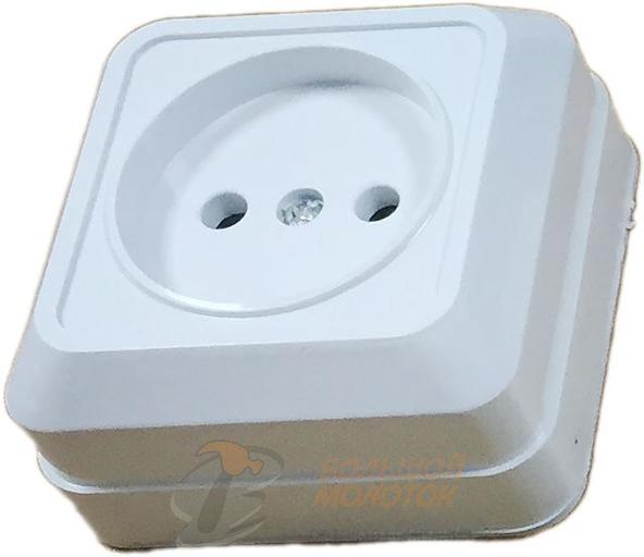 Розетка 1 ОП "РИМ" 10А без ЗК /10 /200 фото 1