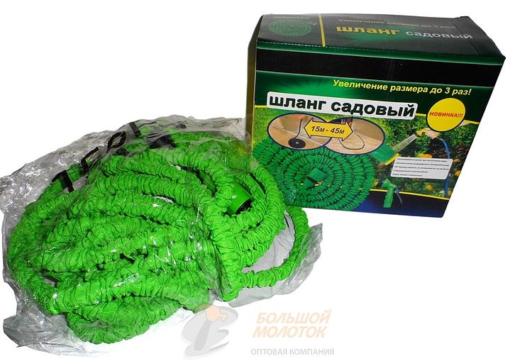 Чудо шланг поливочный 3Х с распылителем 15-45 метров /30-25 шт фото 1