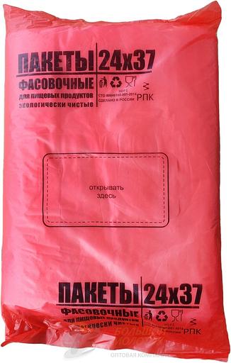 Пакет "Фасовка" 24*37 9 мкм 400 шт красная уп. /40 фото 1