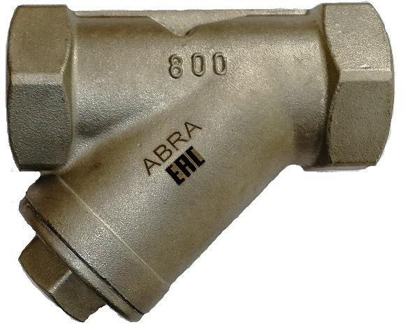 Фильтр сетчатый из нержавеющей стали резьбовой (муфтовый) ABRA-YS-3000-SS316-008 Ду8 Ру40 фото 1