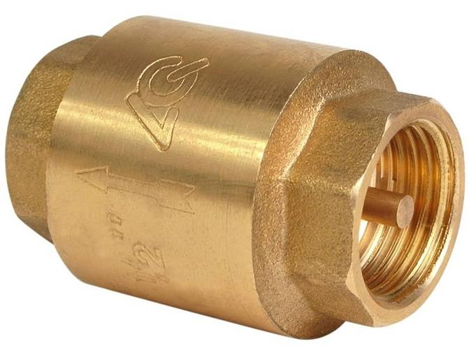 Клапан обратный латунный пружинный Ду20 фото 1