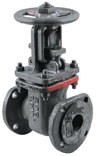 Задвижка стальная фланцевая клиновая 30с64нж Ду80 Ру25 L=350 фото 1