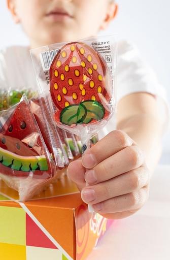 Карамель на палочке Sladraduga 40х25 г со вкусом ананаса, арбуза, клубники фото 2