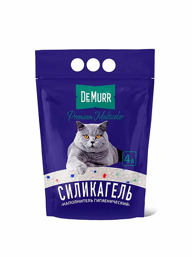 Силикагелевый наполнитель для кошек DeMurr Premium 4 л (1,7 кг) ОПТ фото 1
