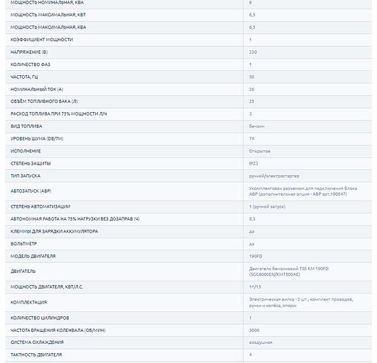 Бензогенератор TSS SGG 6000EHNA ОПТ фото 7