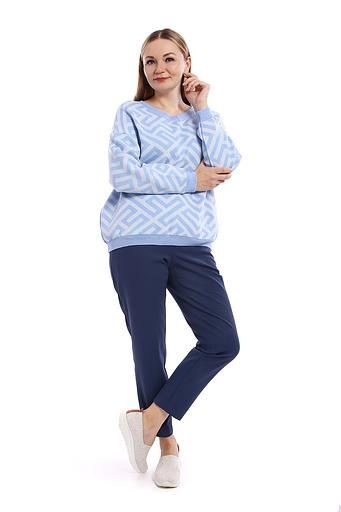 Джемпер женский арт.Л297, голубой ОПТ фото 2