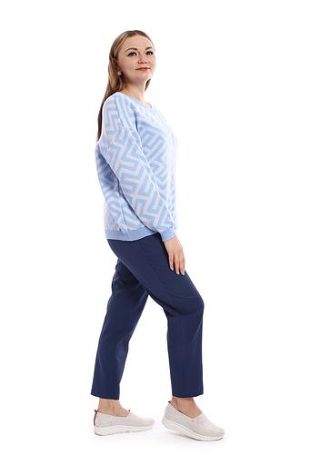 Джемпер женский арт.Л297, голубой ОПТ фото 3