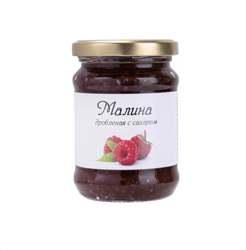 Малина дробленая (протертая) с сахаром, опт фото 1