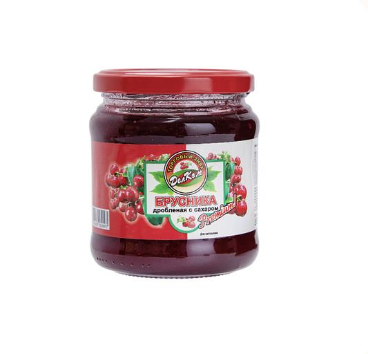 Брусника дробленая с сахаром, опт фото 1