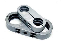 Пластиковое крепление для труб 40 двойное фото 1