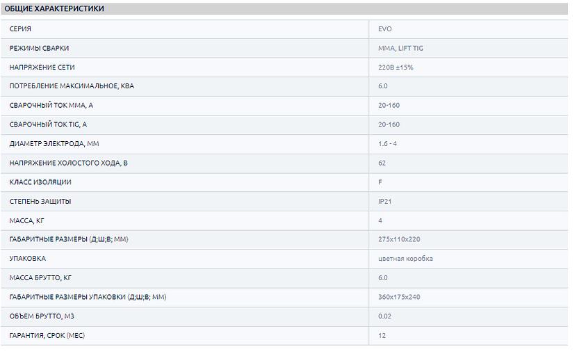 Сварочный инвертор TSS EVO MMA-160 ОПТ фото 6