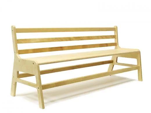 Скамейка детская со спинкой 100х26 см, арт.9.10.1 ОПТ фото 1