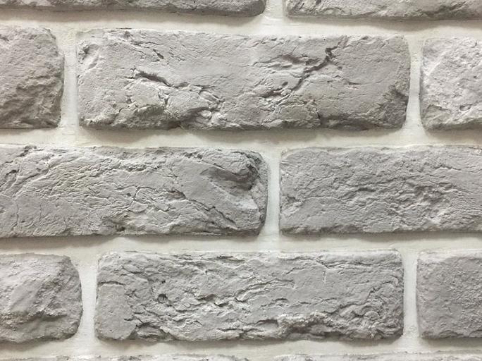 Декоративный кирпич «Кремль» Цвет серый с высолами фото 1