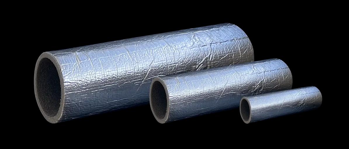 Трубки из вспененного полиэтилена кашированные алюминиевой фольгой на стеклосетке PULLFLEX фото 3