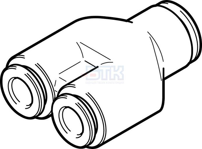 578414 Разветвитель с цанговым зажимом NPQH-Y-Q8-Q6-P10 FESTO фото 1