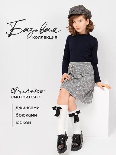 Водолазка для девочки Соль&Перец тёмно-синий, арт.SP63104 ОПТ фото 2