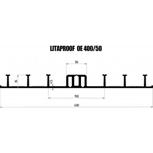 Внутренняя угловая гидрошпонка Litaproof OE-400/50 для разноуровневых деформационных швов фото 1