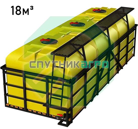Транспортная кассета тройная 18000 л с трапом и КВ ёмкостями фото 1