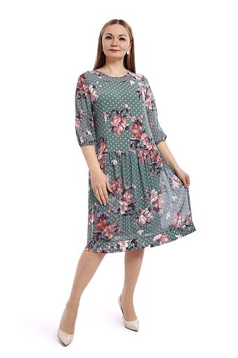 Платье женское арт.Ш4027, зелёный ОПТ фото 1