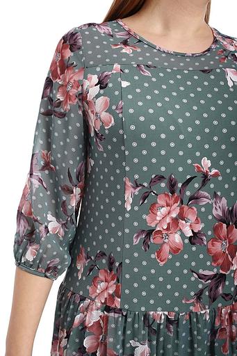 Платье женское арт.Ш4027, зелёный ОПТ фото 4