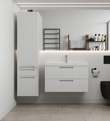 Тумба Белла подвесная премиум 600мм цвет белый софт опт фото 2