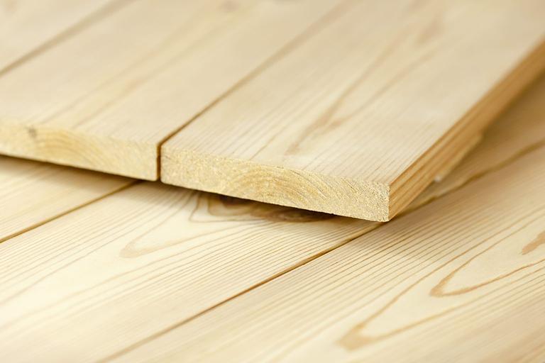 Доска калиброванная из термодерева, прямой планкен 38х130 мм фото 1