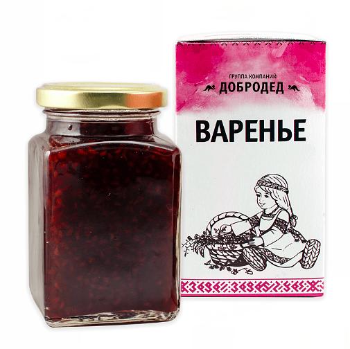 Варенье из Лесной малины баночка в сувенирной коробочке с магнитиком 300 г/260 мл опт фото 1