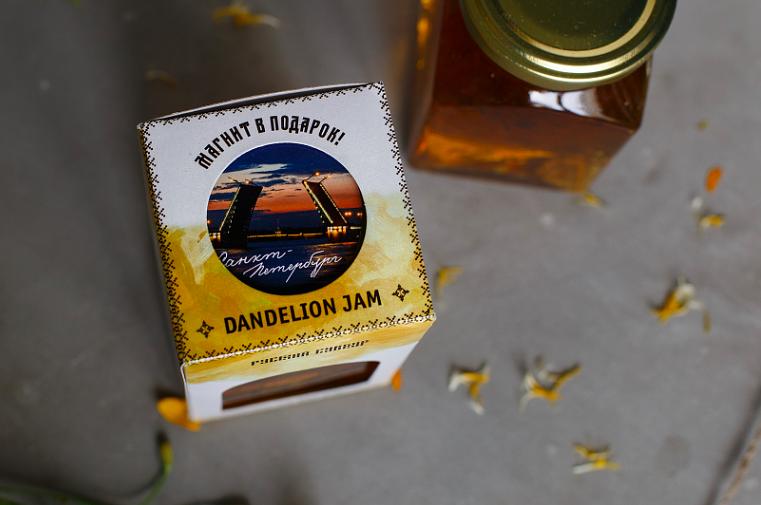 Варенье из Одуванчика баночка в сувенирной коробочке с магнитиком 300 г/260 мл опт фото 2