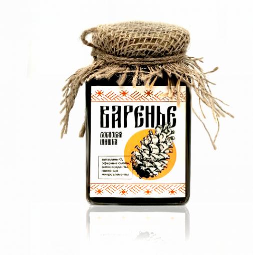 Варенье из Сосновых шишек баночка Крафт упаковка 300 г/260 мл опт фото 1