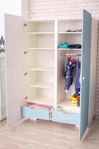 Шкаф 2-х дверный детский «Облако» розовый 1000 мм фото 6