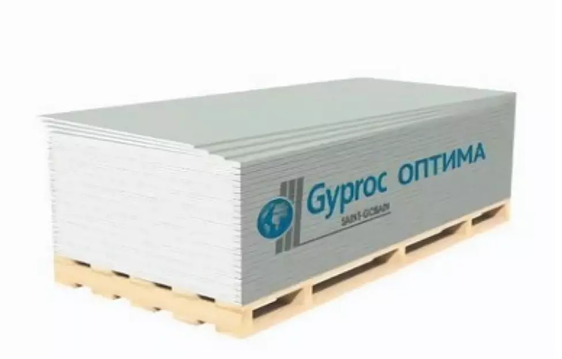 Гипсокартон Gyproc «Оптима» 12,5×1200×1950 мм ОПТ фото 1