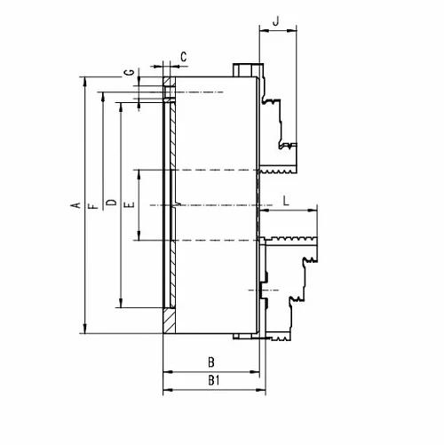Патрон токарный 3204-500 фото 2