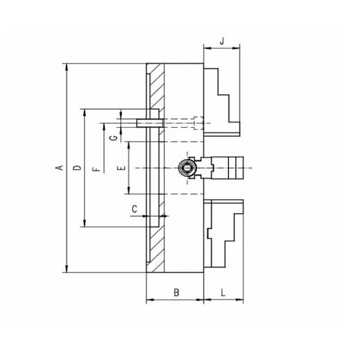 Патрон с независимыми кулачками 4304-200 фото 2