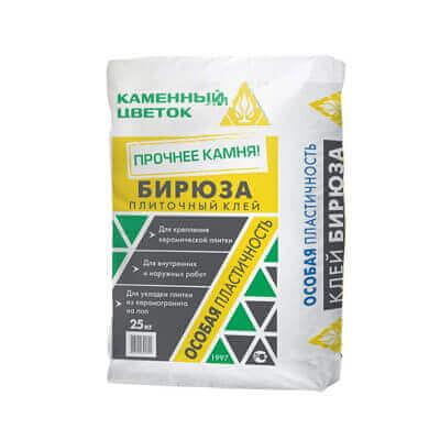 Клей плиточный для внутренних и наружных работ Каменный цветок «Бирюза» 25 кг фото 1