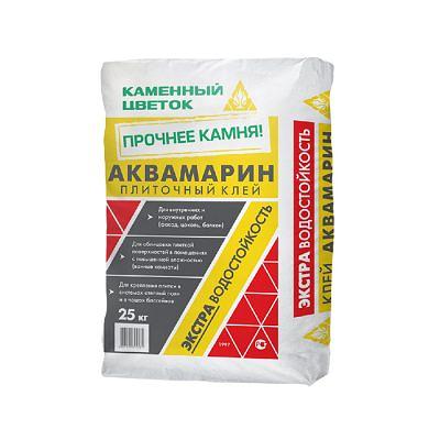 Клей плиточный для влажных помещений и бассейнов Каменный цветок «Аквамарин» 25 кг фото 1