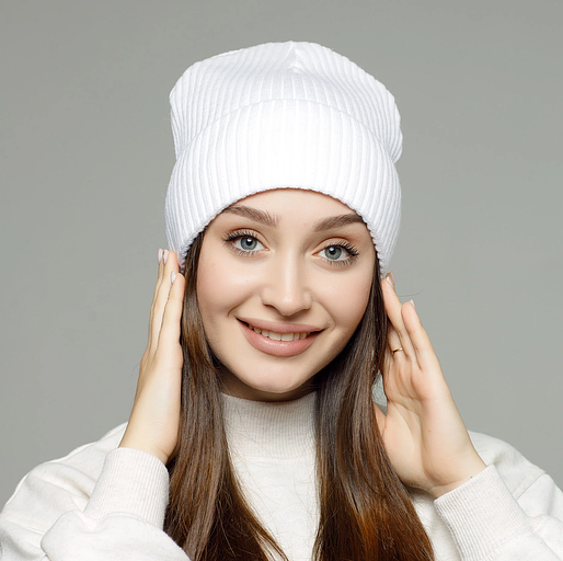 Шапка женская бини «Лапша» фото 5