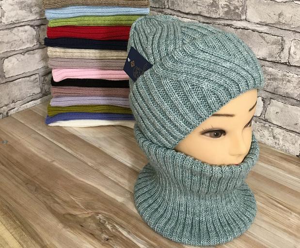 Комплект бини «Тыковка» и снуд фото 2