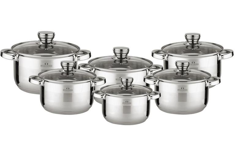 Набор посуды Bella Cucina «Macerata» 12 предметов (2.1, 2.9×2, 3.9×2, 6.6 л) арт.BC-2047 ОПТ фото 1