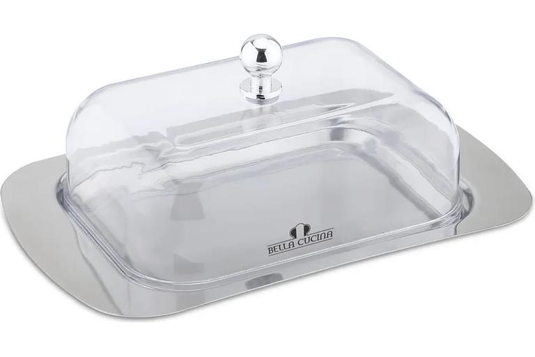 Масленка Bella Cucina из нержавеющей стали с пластиковой крышкой, арт.BC-5005 ОПТ фото 1