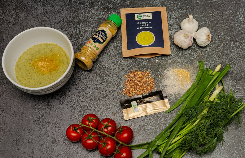 Овощное пюре быстрого приготовления Соль Жизни «БиоБистро» с зеленью, 150 г ОПТ фото 3